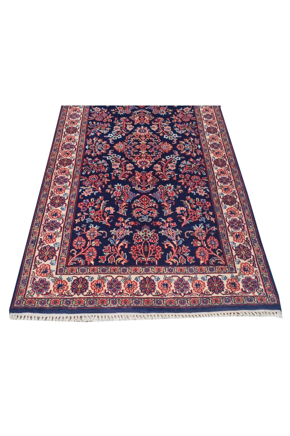 Amazing Hand Knotted Vintage Saroukh Wool Area Rug 5.3 x 2.11 Ft