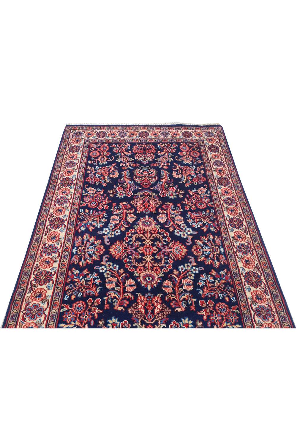 Amazing Hand Knotted Vintage Saroukh Wool Area Rug 5.3 x 2.11 Ft
