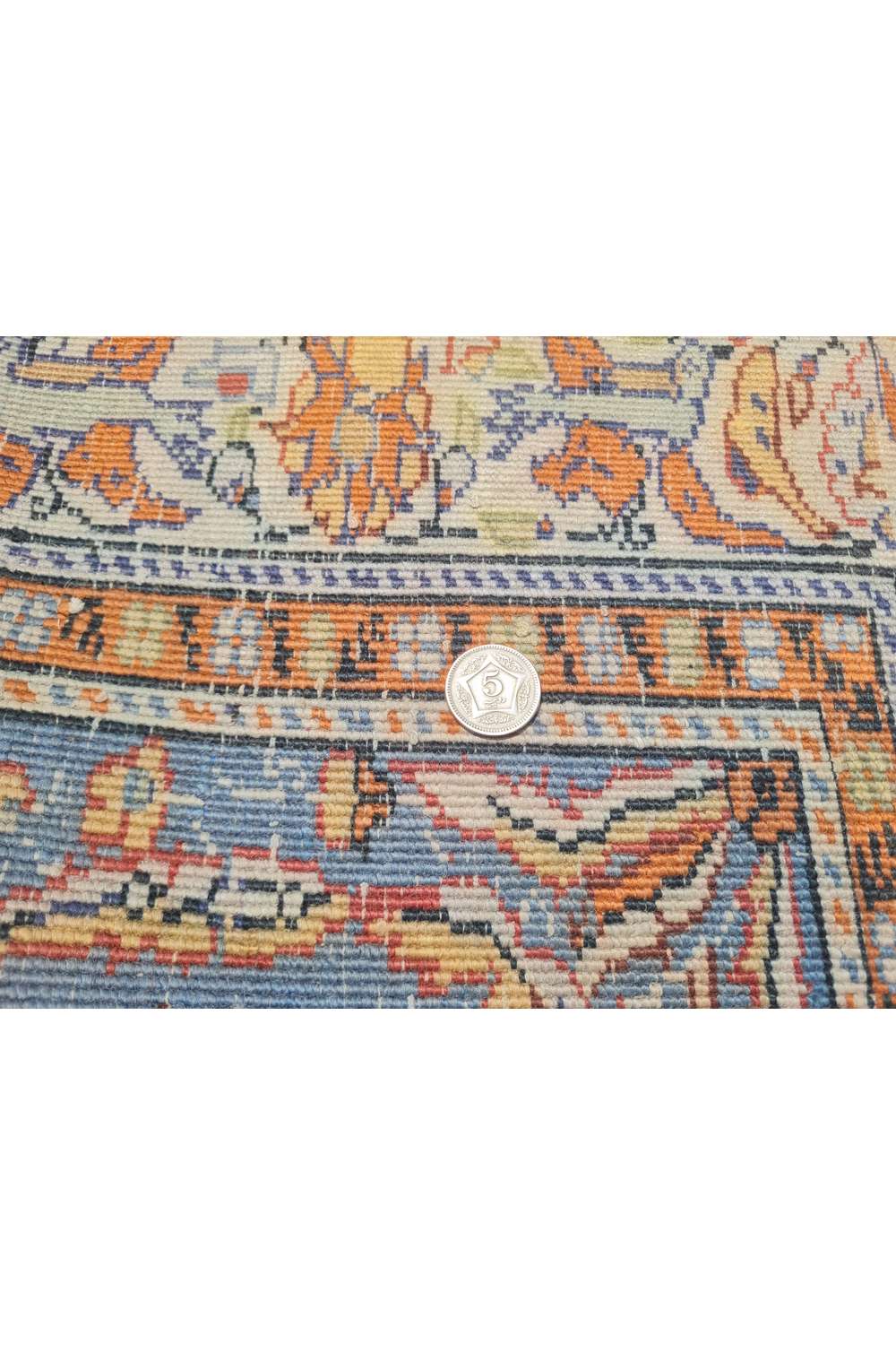 Amazing Hand Knotted Vintage Qaisery Wool Area Rug 4.4 x 2.11 Ft