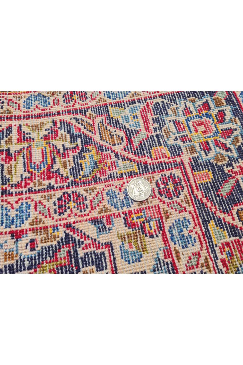 Amazing Hand Knotted Vintage Persian Kashan Wool Area Rug 5.0 x 3.3 Ft