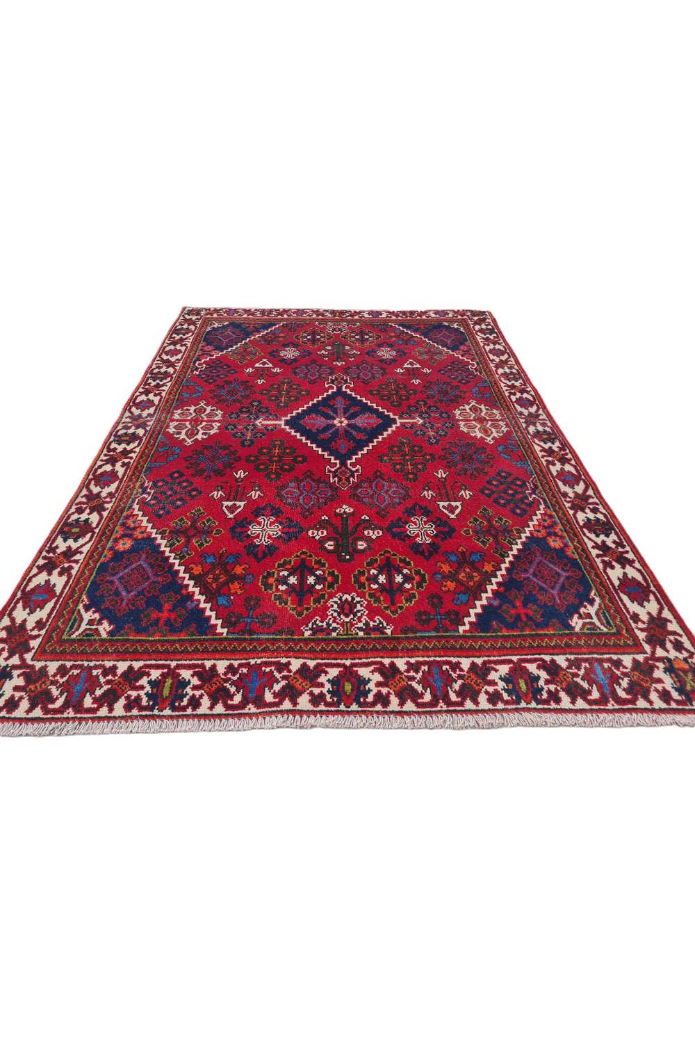 Amazing Hand Knotted Vintage Persian Joshegan Wool Area Rug 4.9 x 3.4 Ft