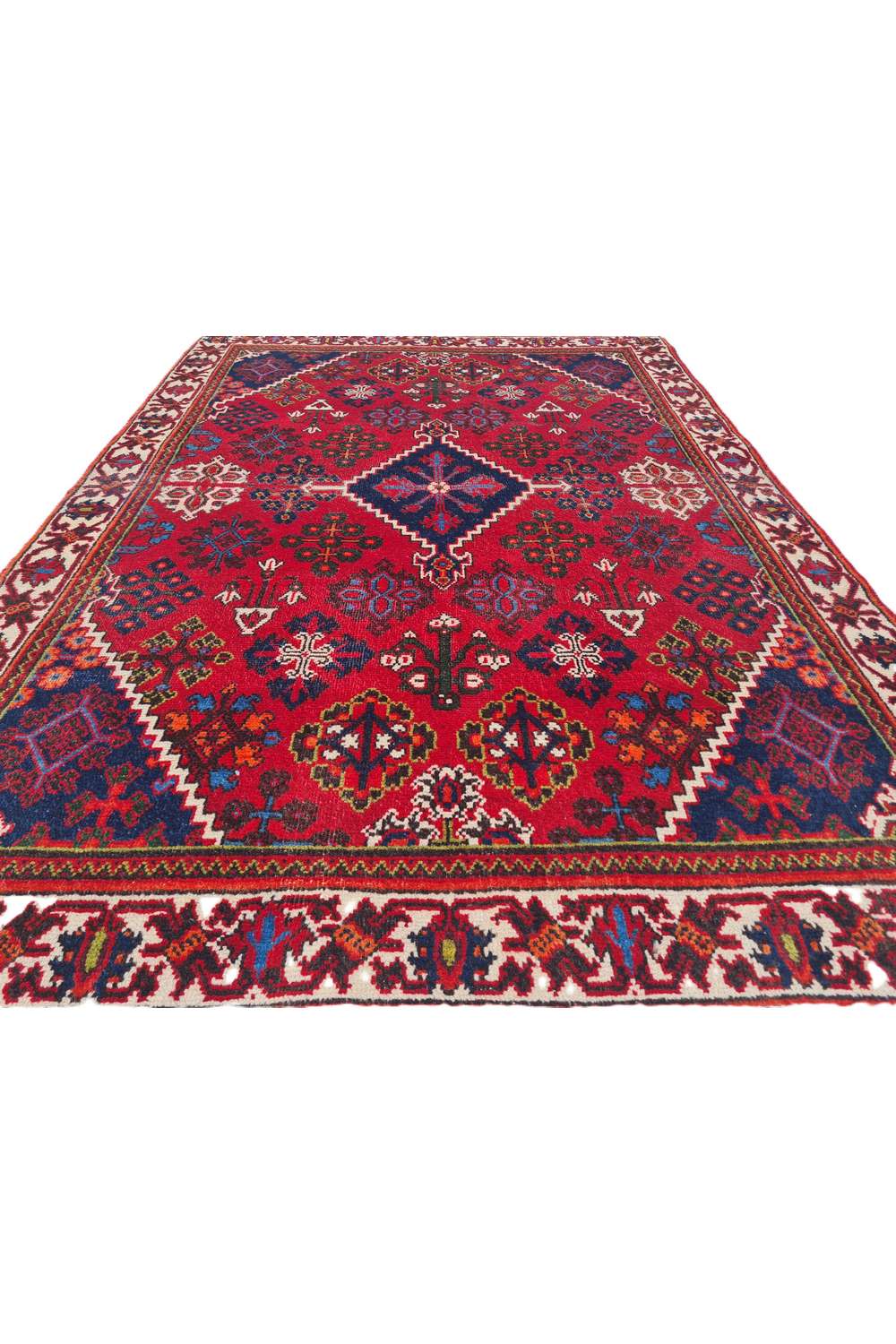 Amazing Hand Knotted Vintage Persian Joshegan Wool Area Rug 4.9 x 3.4 Ft