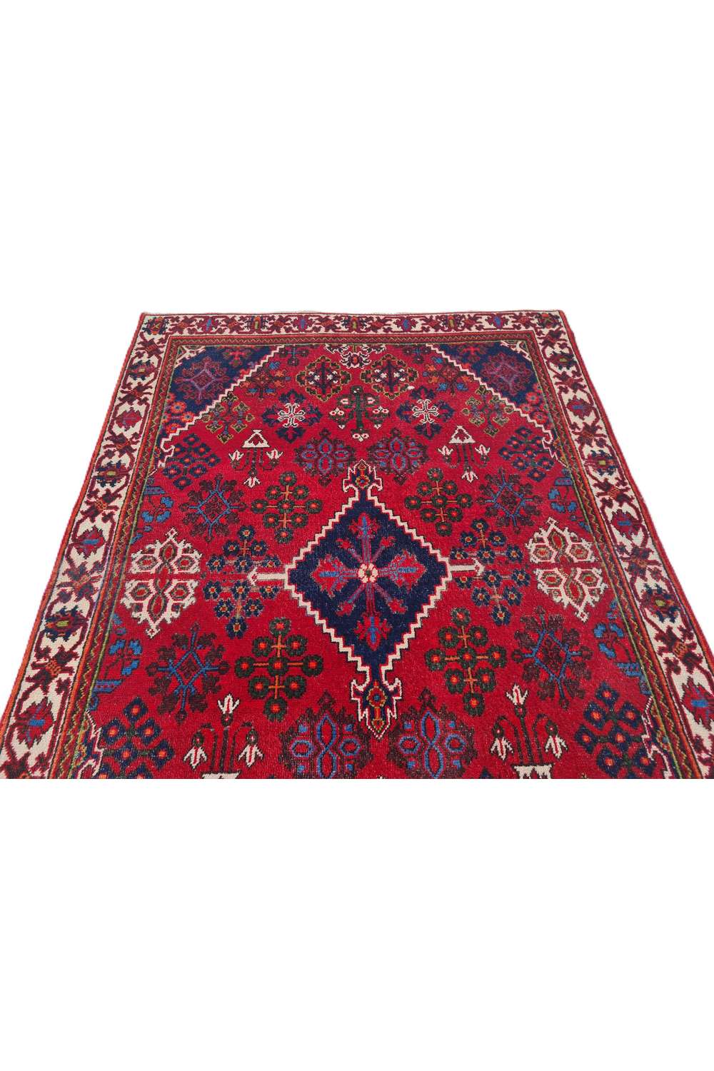 Amazing Hand Knotted Vintage Persian Joshegan Wool Area Rug 4.9 x 3.4 Ft