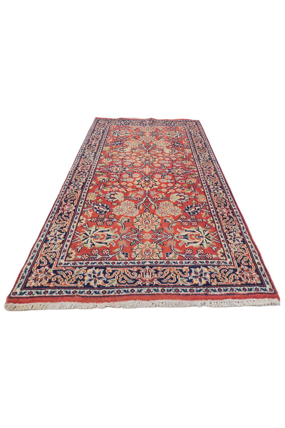 Amazing Hand Knotted Vintage Saroukh Wool Area Rug 5.3 x 2.11 Ft