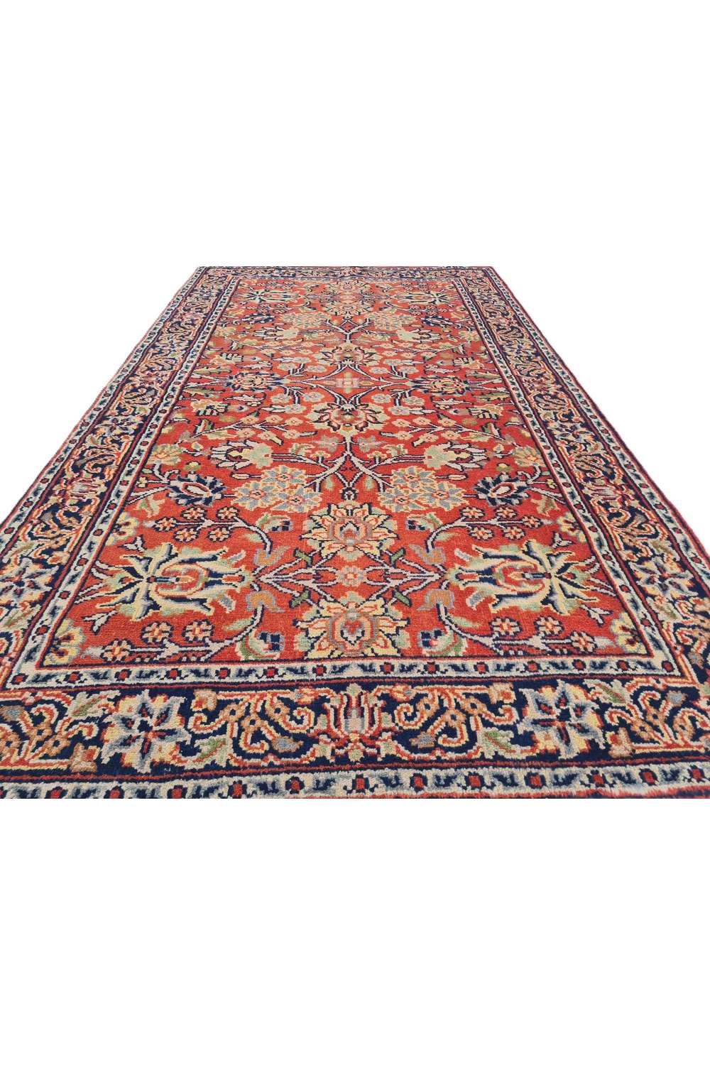 Amazing Hand Knotted Vintage Saroukh Wool Area Rug 5.3 x 2.11 Ft
