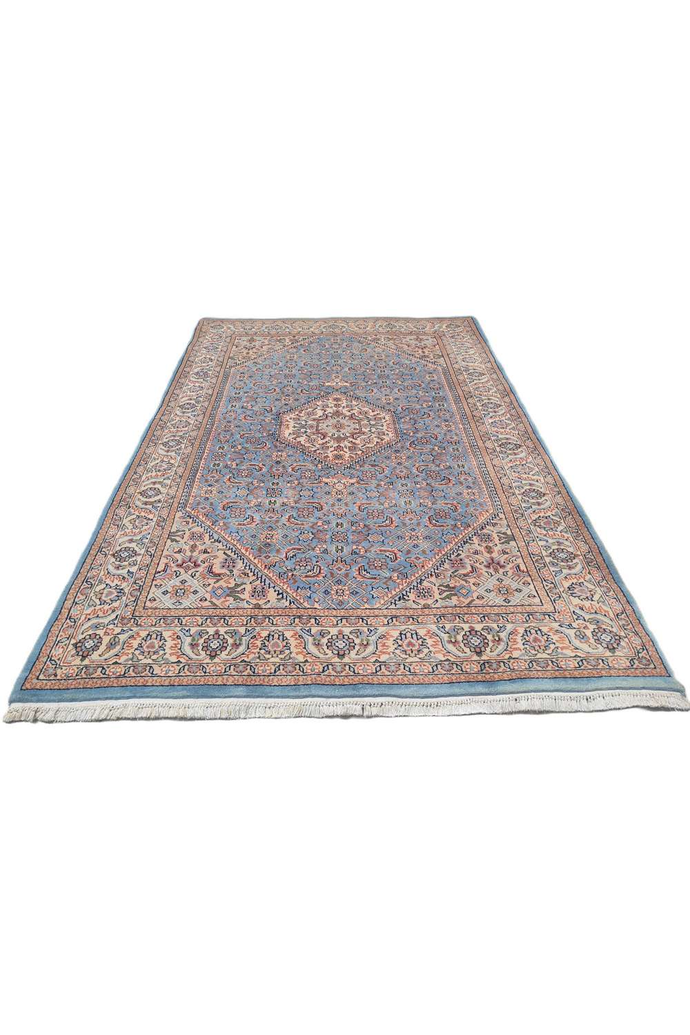 Amazing Hand Knotted Vintage Bijar wool Area Rug 6.2 x 4.1 Ft