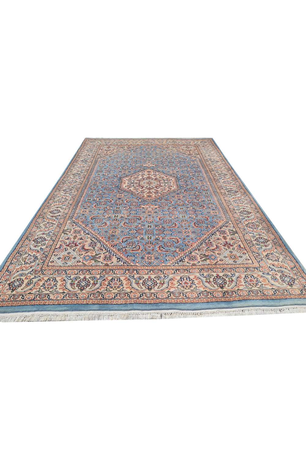 Amazing Hand Knotted Vintage Bijar wool Area Rug 6.2 x 4.1 Ft