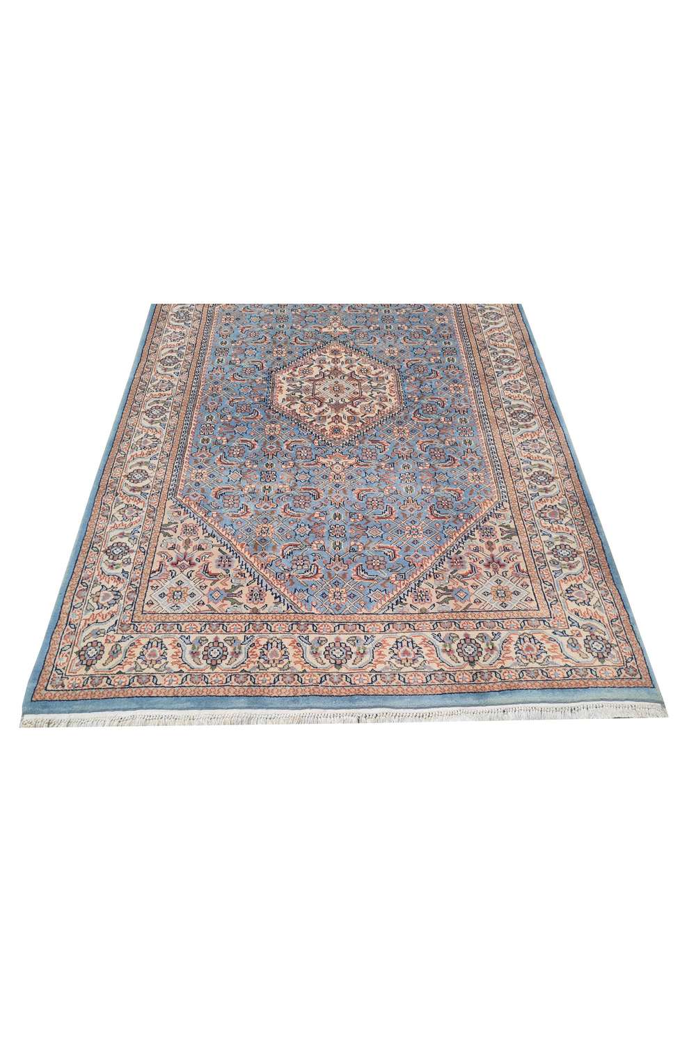 Amazing Hand Knotted Vintage Bijar wool Area Rug 6.2 x 4.1 Ft