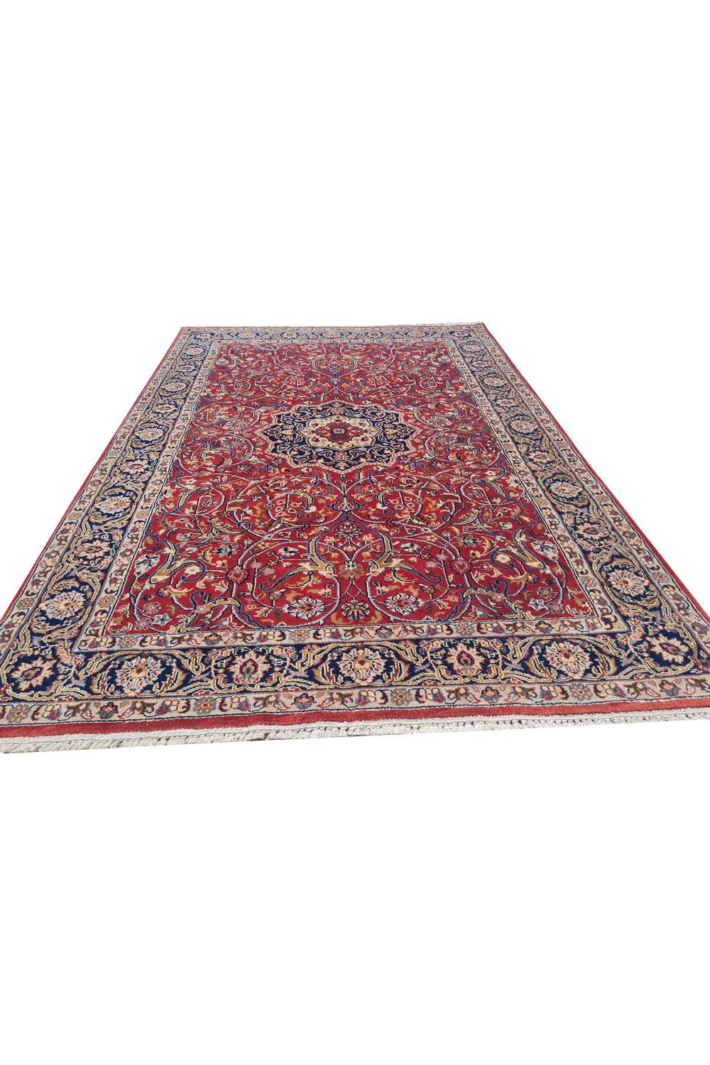Amazing Hand Knotted Vintage Isfhaan Wool Area Rug 6 x 4 Ft