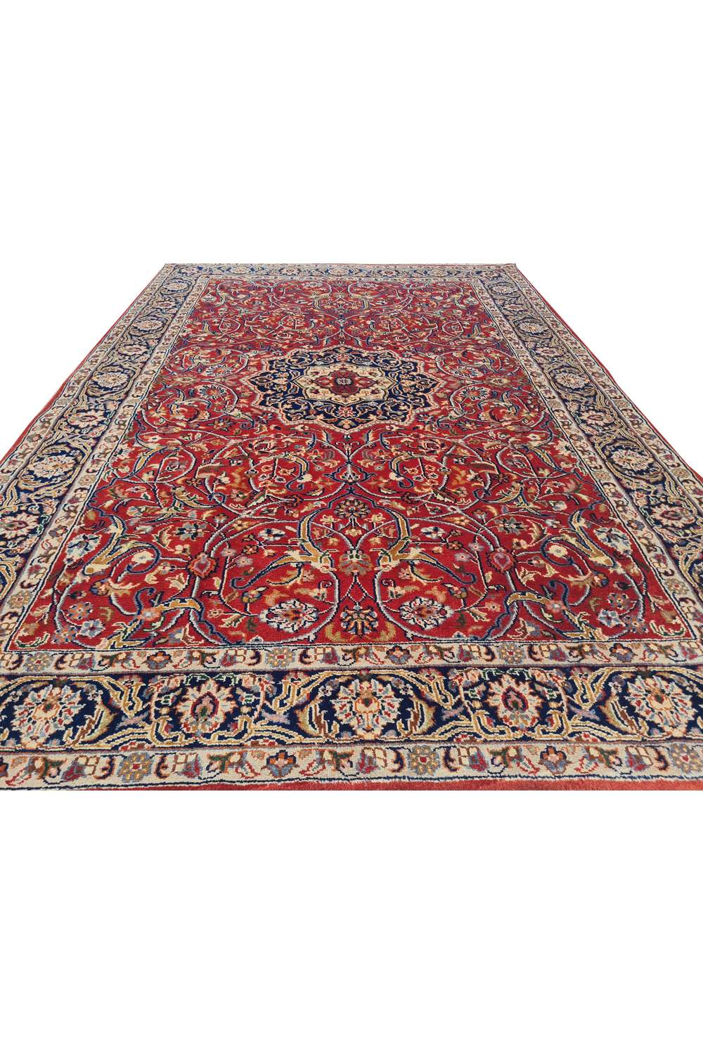 Amazing Hand Knotted Vintage Isfhaan Wool Area Rug 6 x 4 Ft