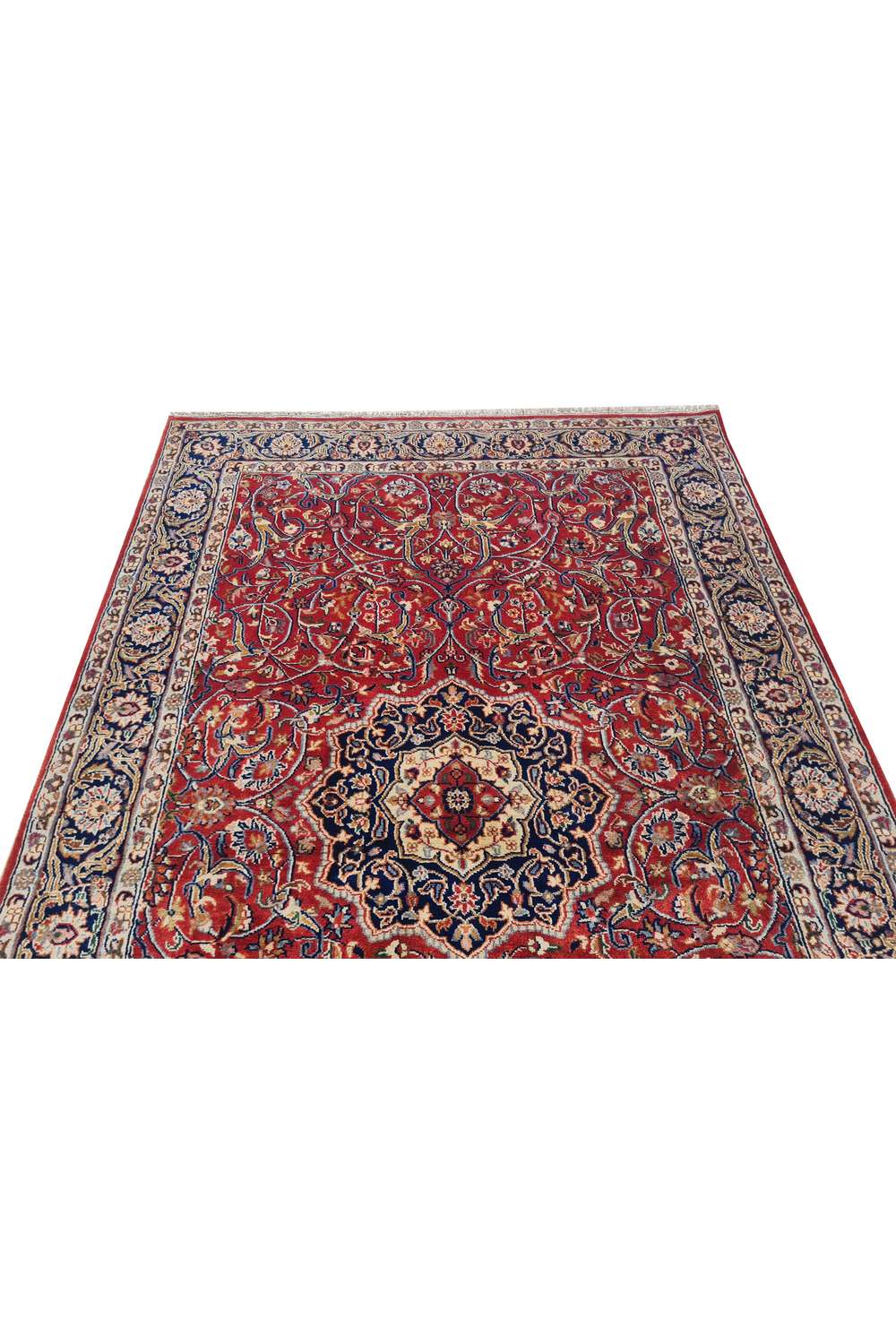 Amazing Hand Knotted Vintage Isfhaan Wool Area Rug 6 x 4 Ft