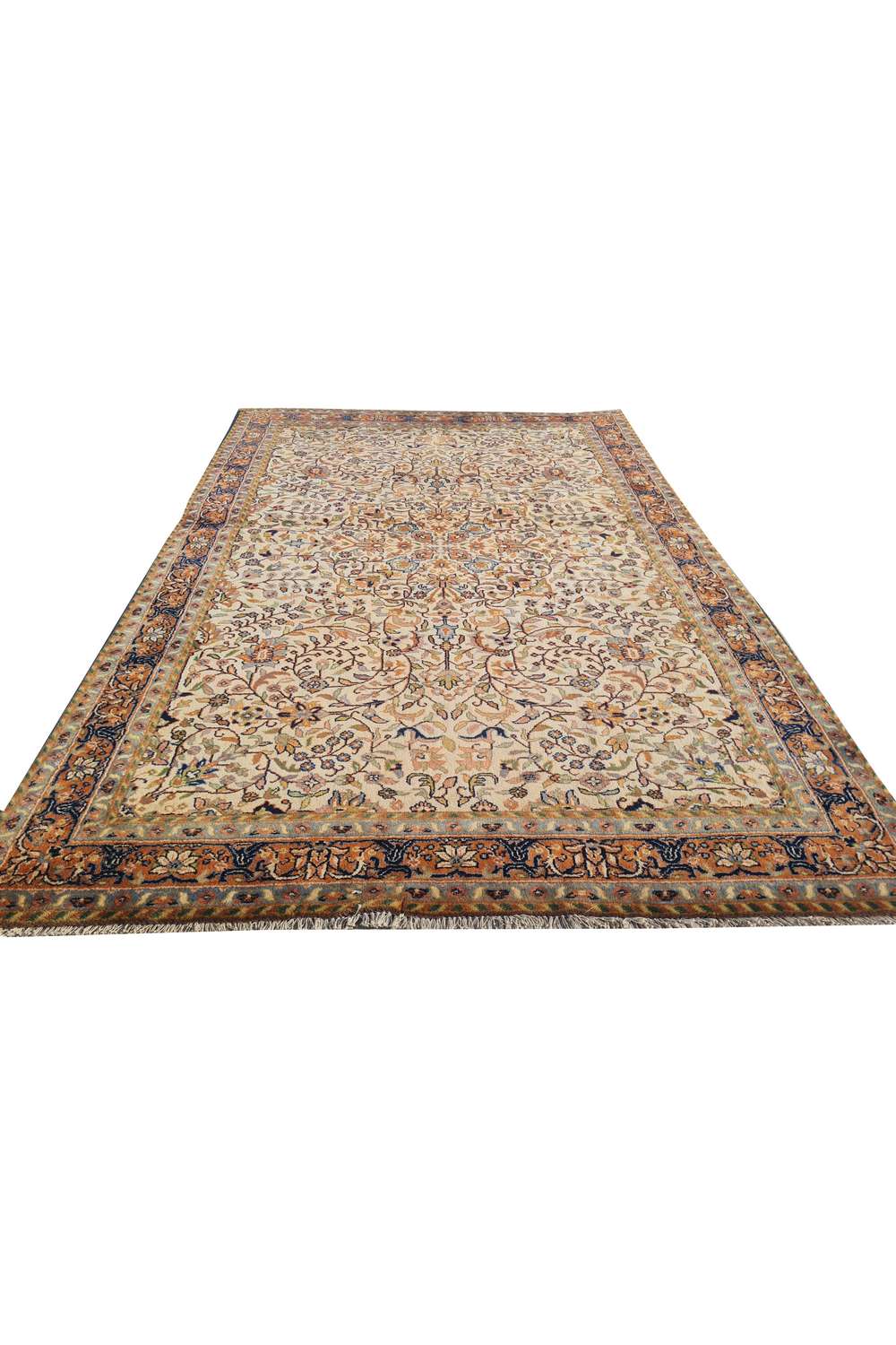 Amazing Hand Knotted Vintage Tabriz Wool Area Rug 6.6 x 4.4 Ft