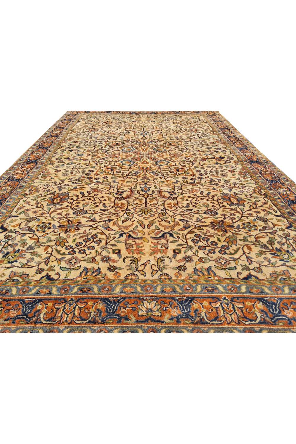 Amazing Hand Knotted Vintage Tabriz Wool Area Rug 6.6 x 4.4 Ft