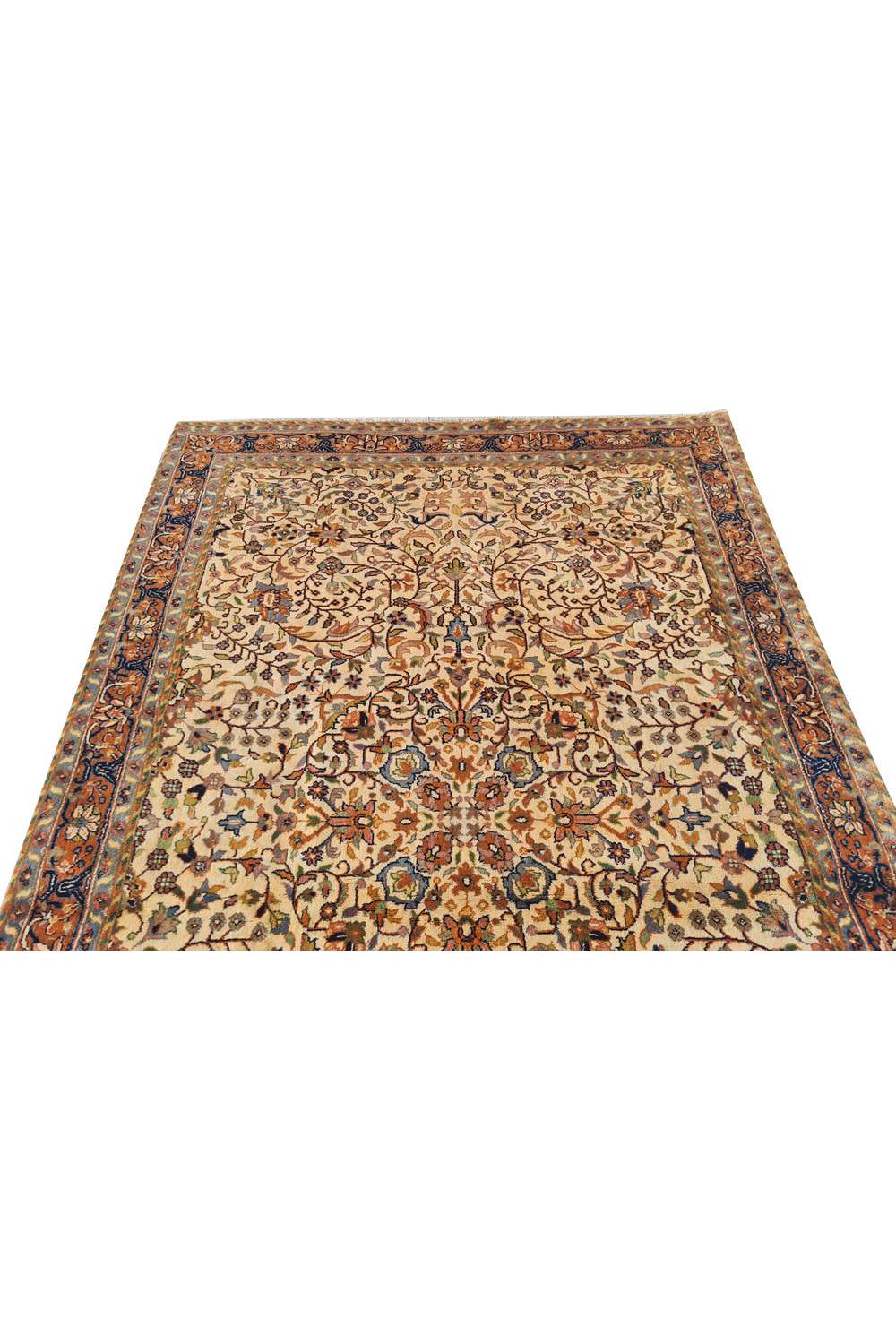 Amazing Hand Knotted Vintage Tabriz Wool Area Rug 6.6 x 4.4 Ft
