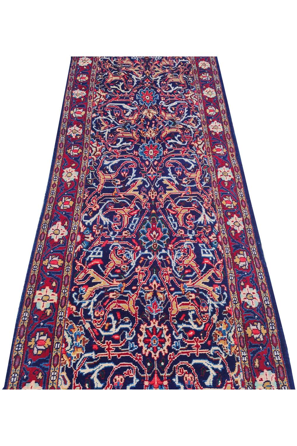 Amazing Hand Knotted Vintage Baghtiyaar Wool Area Runner Rug 12.9 x 2.7 Ft