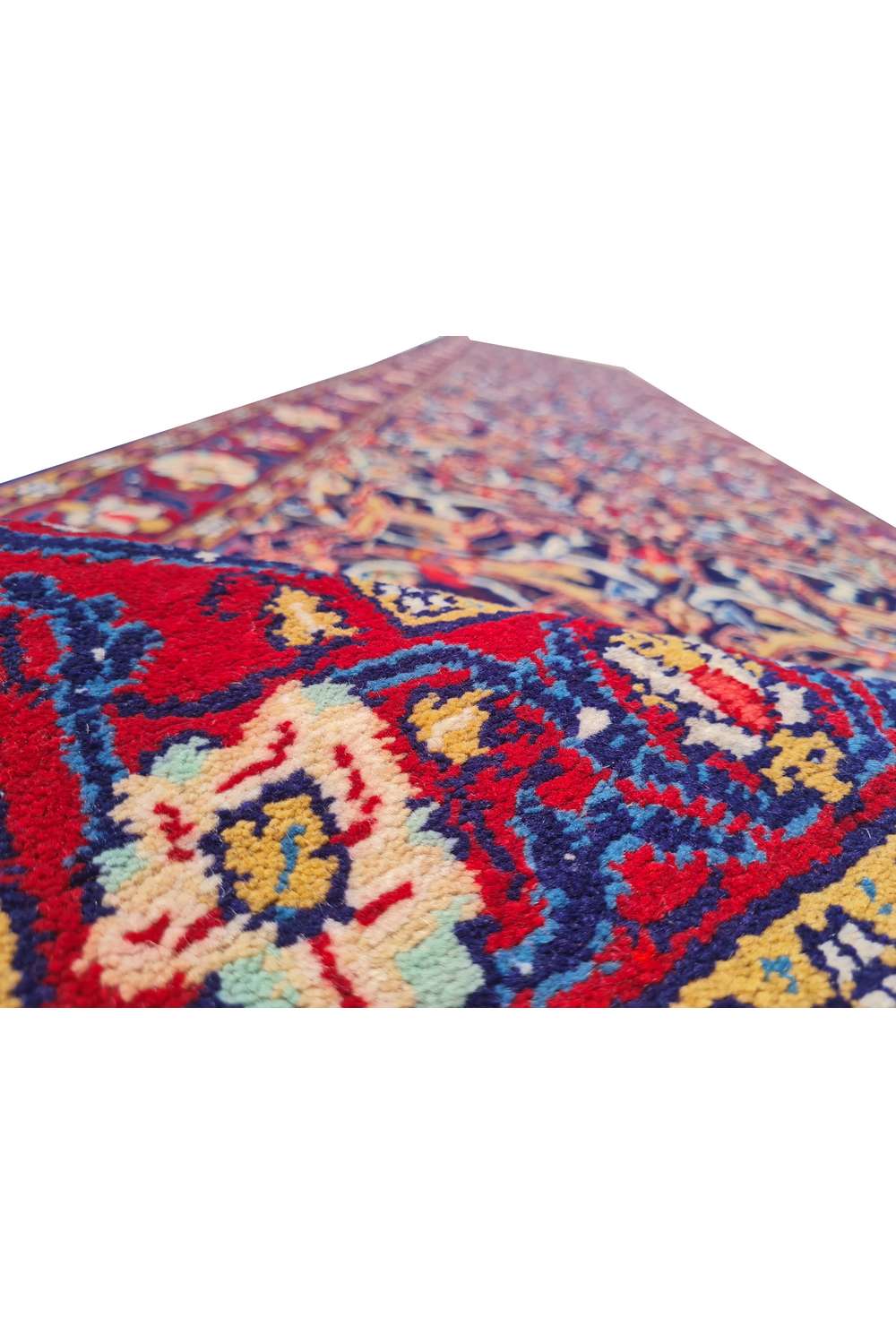 Amazing Hand Knotted Vintage Baghtiyaar Wool Area Runner Rug 12.9 x 2.7 Ft