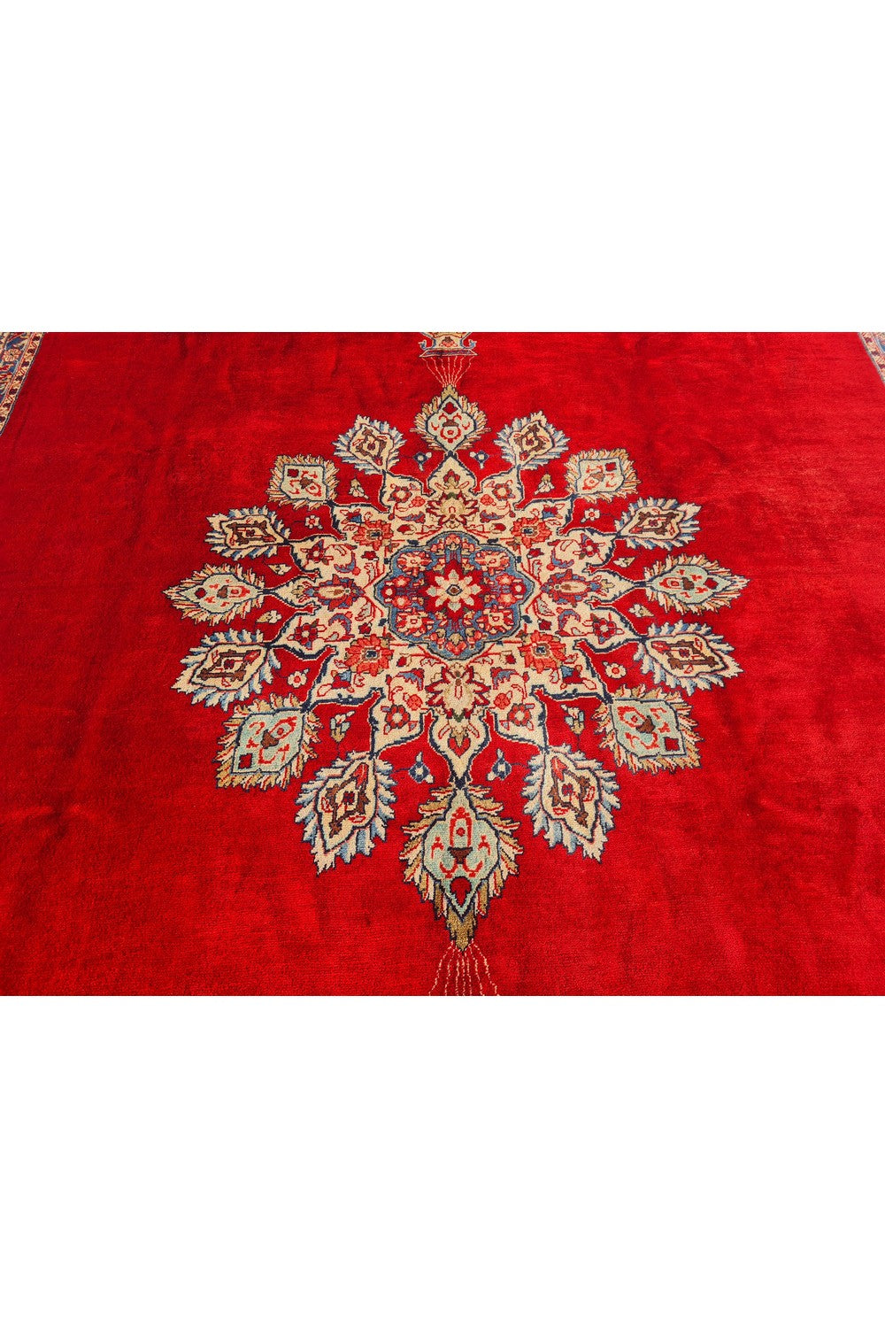 Authentic Hand Knotted Vintage Qashoun Wool Area Rug 12.2 x 8.11 Ft