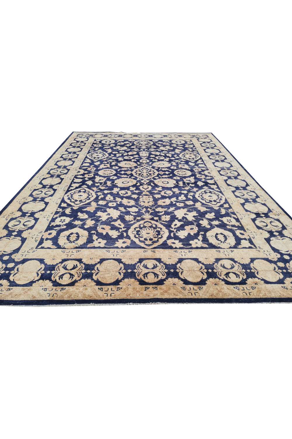 Amazing Hand Knotted Vintage Afghan Chobi Wool Area Rug 11.5 x 8.4 Ft