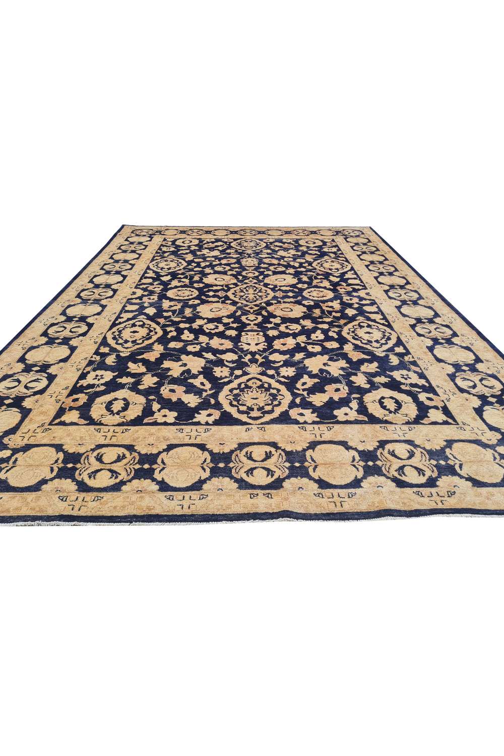 Amazing Hand Knotted Vintage Afghan Chobi Wool Area Rug 11.5 x 8.4 Ft