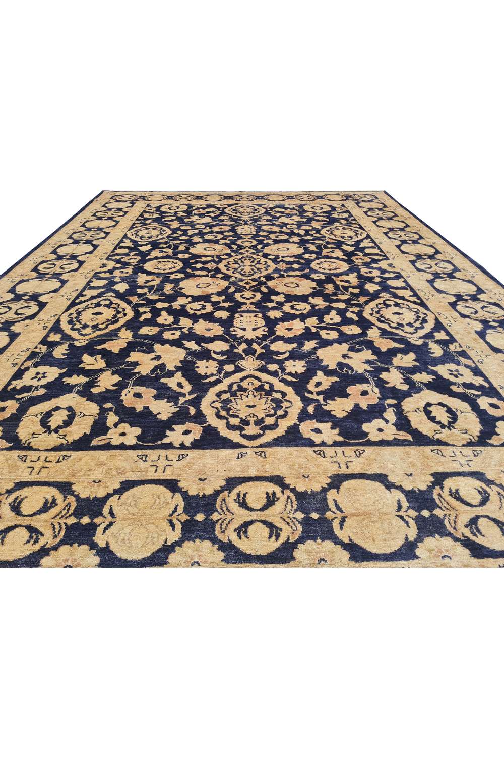 Amazing Hand Knotted Vintage Afghan Chobi Wool Area Rug 11.5 x 8.4 Ft