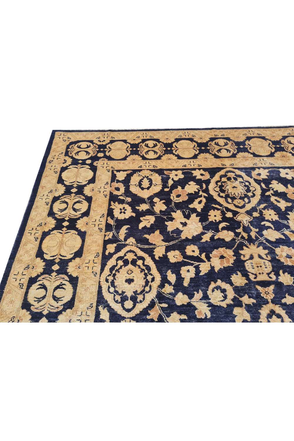 Amazing Hand Knotted Vintage Afghan Chobi Wool Area Rug 11.5 x 8.4 Ft