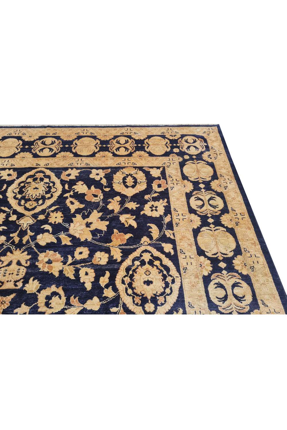 Amazing Hand Knotted Vintage Afghan Chobi Wool Area Rug 11.5 x 8.4 Ft