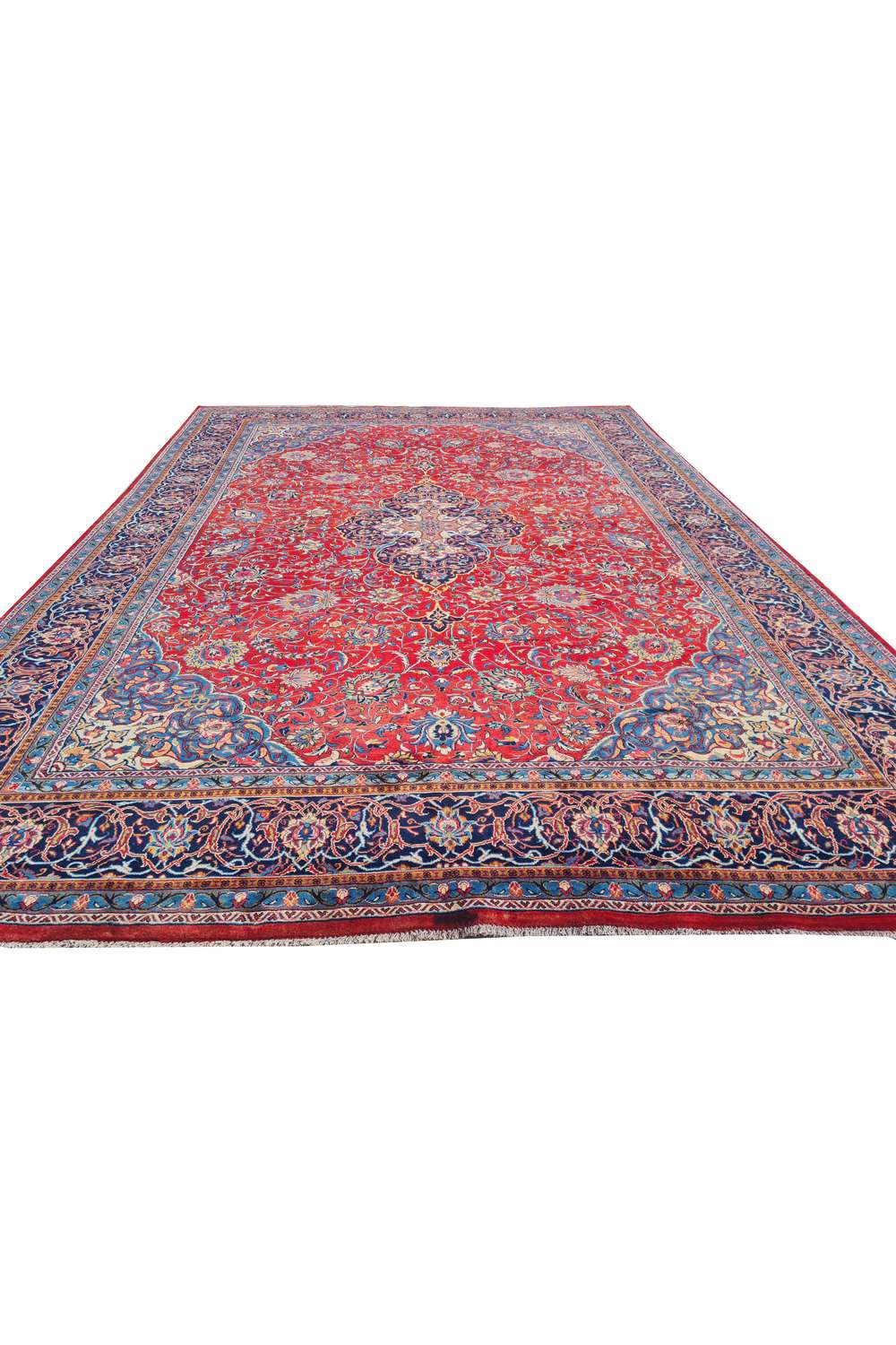 Amazing Hand Knotted Vintage Tribal Zingjan Wool Area Rug 14 x 10 Ft