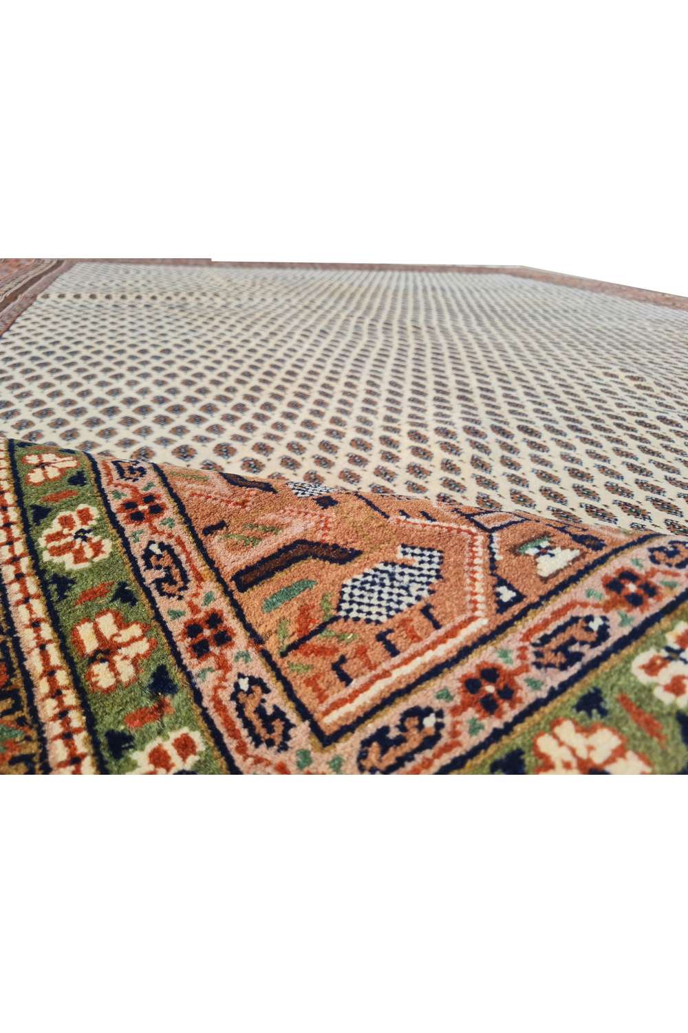 Amazing Hand Knotted Vintage Badam Gul Wool Area Rug 11 x 8 Ft