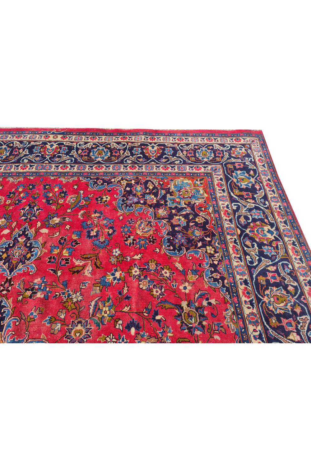 Amazing Hand Knotted Vintage Mashoud Wool Area Rug 11.2 x 9.5 Ft