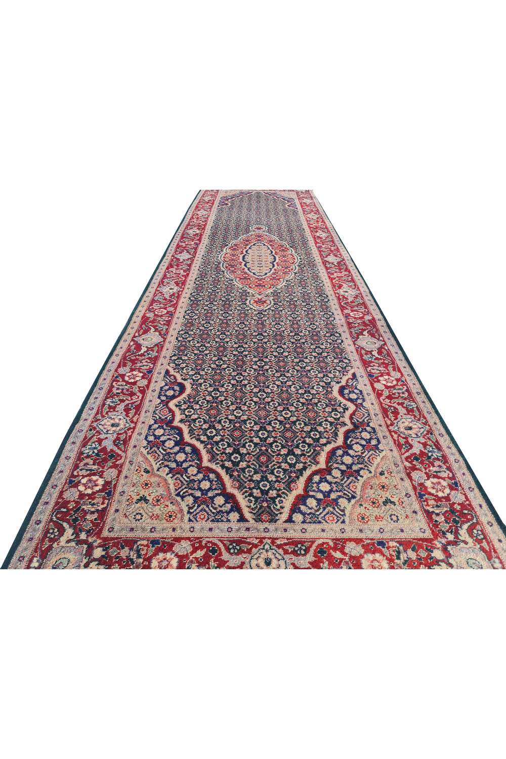 Amazing Hand Knotted Vintage Sino Mahi Tabriz Wool Area Runner Rug 8.0 x 2.3 Ft