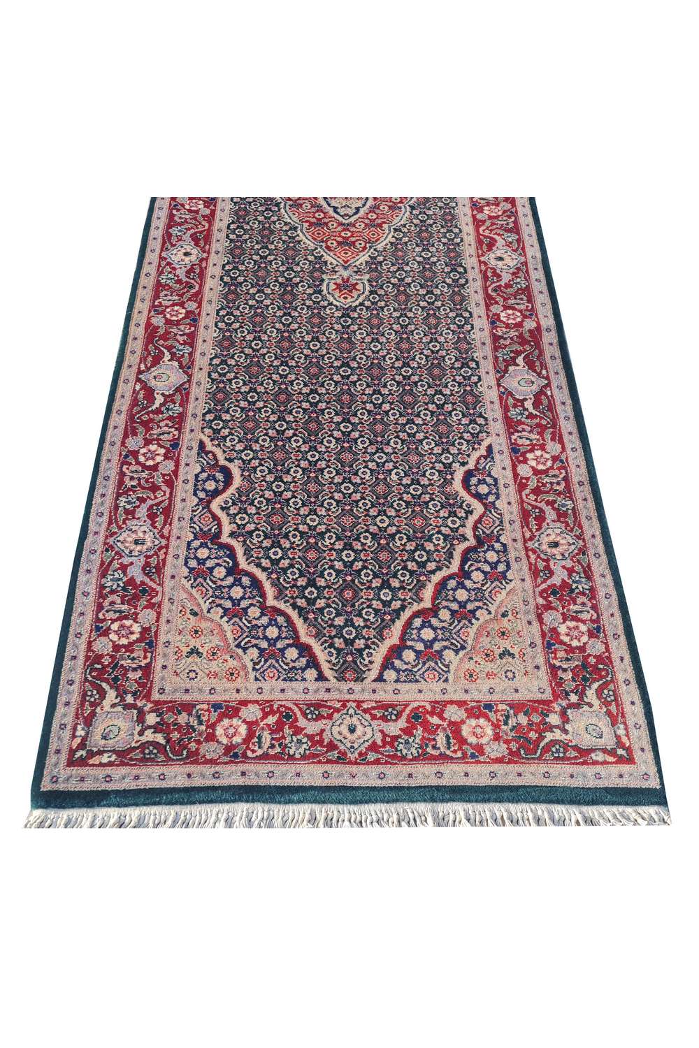 Amazing Hand Knotted Vintage Sino Mahi Tabriz Wool Area Runner Rug 8.0 x 2.3 Ft