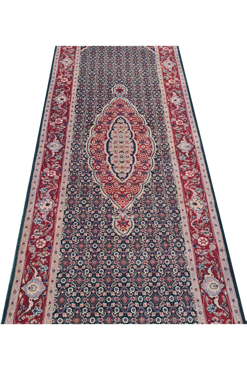 Amazing Hand Knotted Vintage Sino Mahi Tabriz Wool Area Runner Rug 8.0 x 2.3 Ft