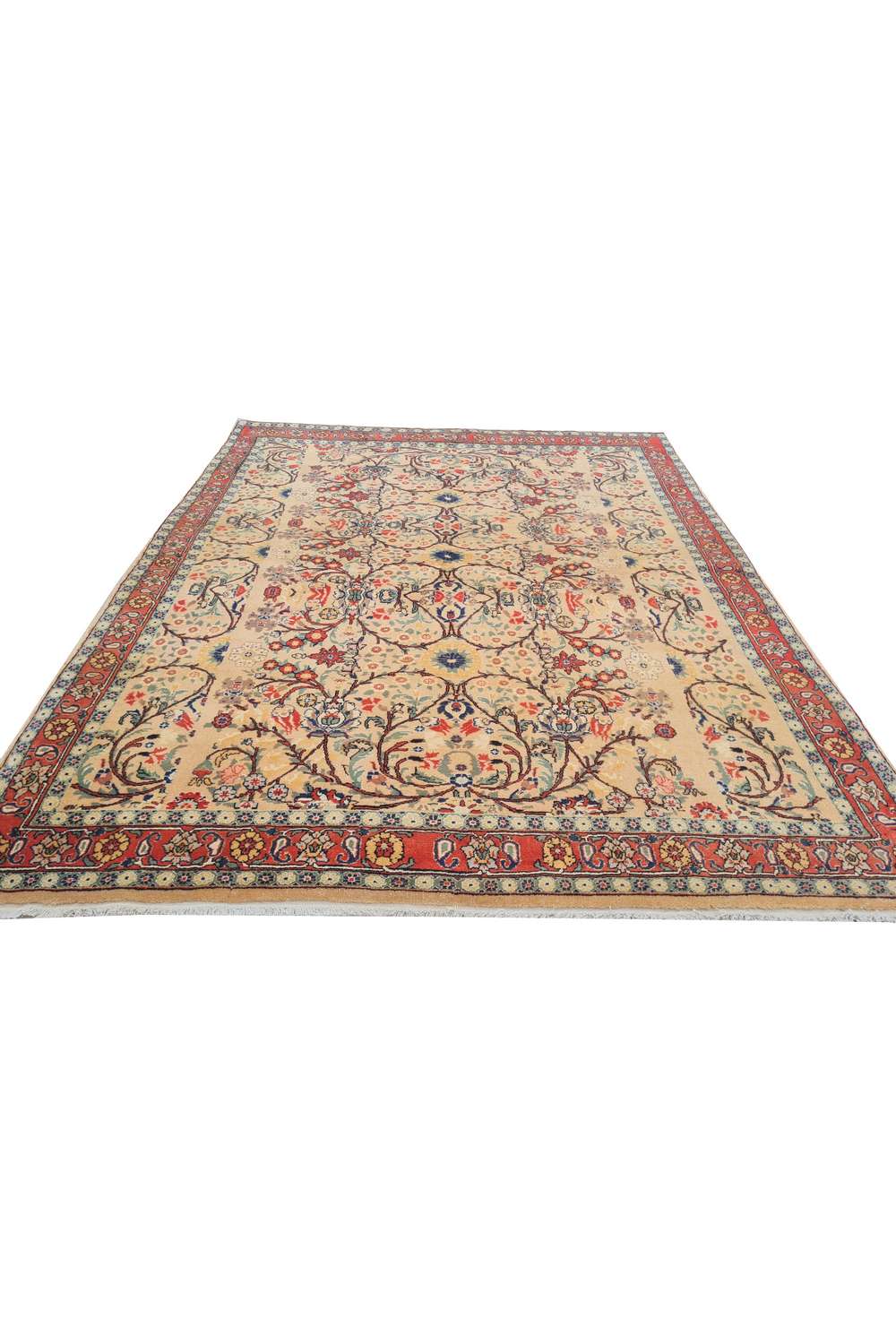 Amazing Hand Knotted Vintage Double knot Wool Area Rug 6.2 x 4.11 Ft