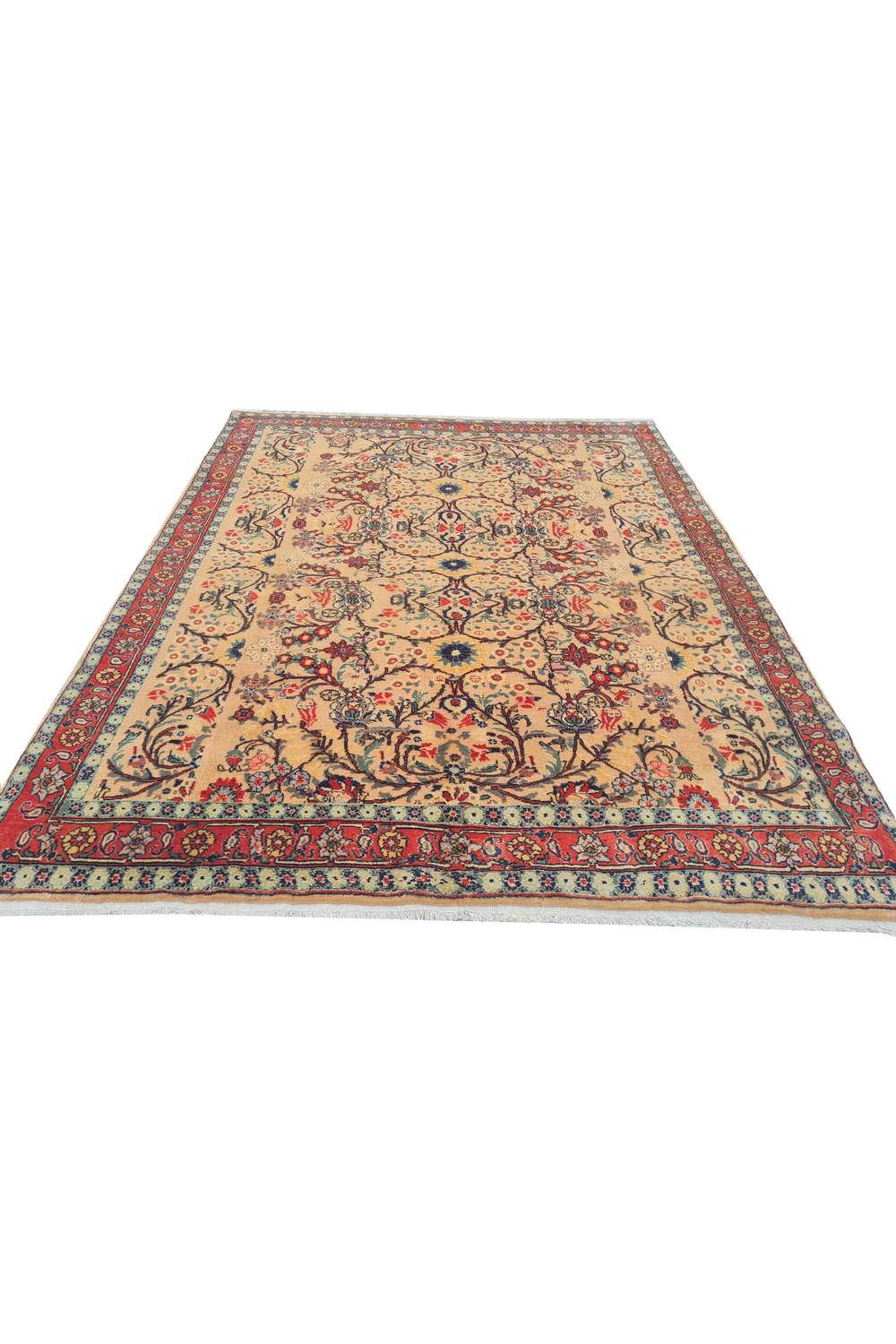 Amazing Hand Knotted Vintage Double knot Wool Area Rug 6.2 x 4.11 Ft