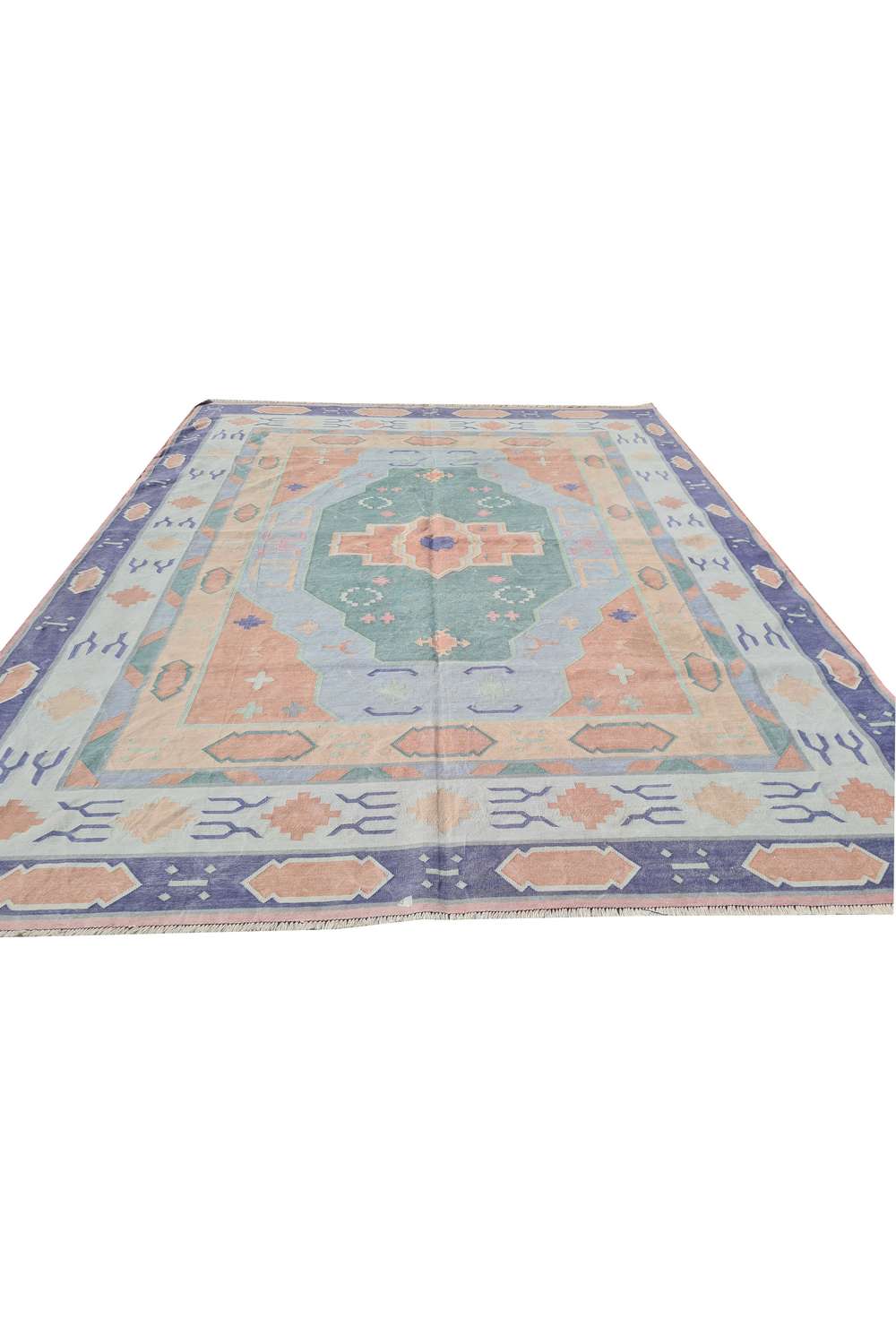 Amazing Hand Knotted Vintage Flat Weave Kilim Area Rug 8 x 6 Ft