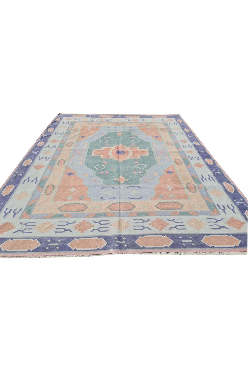 Amazing Hand Knotted Vintage Flat Weave Kilim Area Rug 8 x 6 Ft