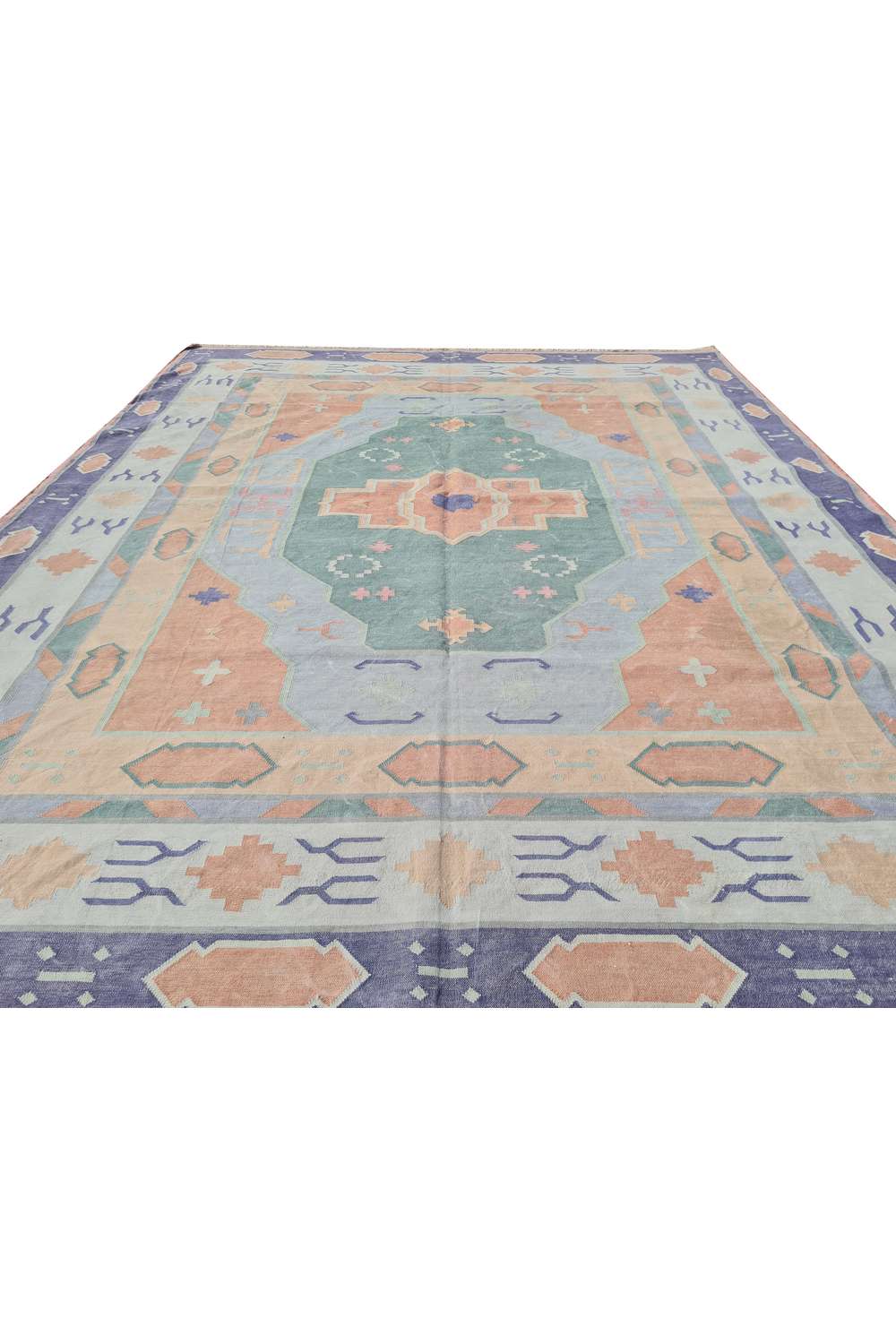 Amazing Hand Knotted Vintage Flat Weave Kilim Area Rug 8 x 6 Ft