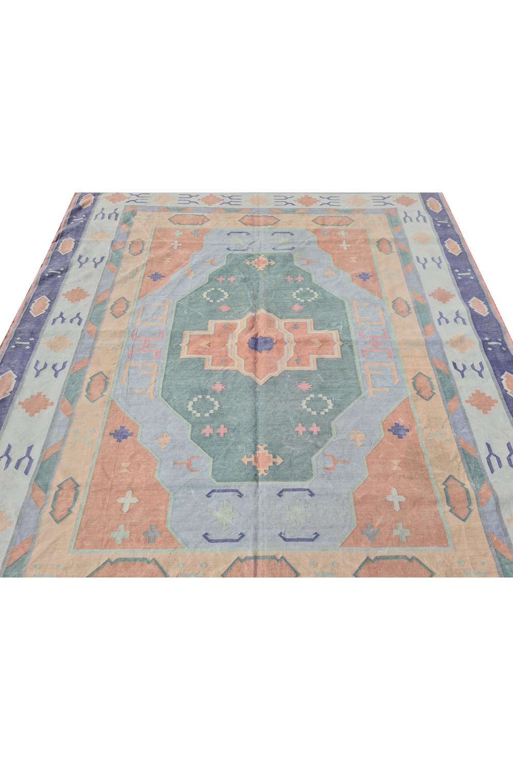 Amazing Hand Knotted Vintage Flat Weave Kilim Area Rug 8 x 6 Ft