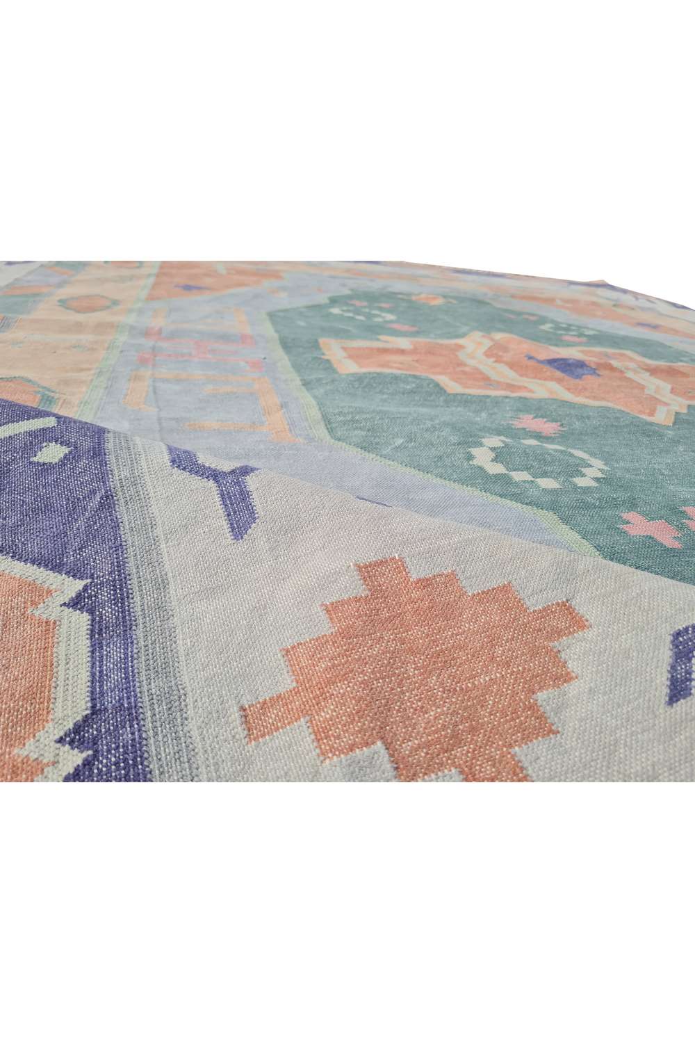 Amazing Hand Knotted Vintage Flat Weave Kilim Area Rug 8 x 6 Ft