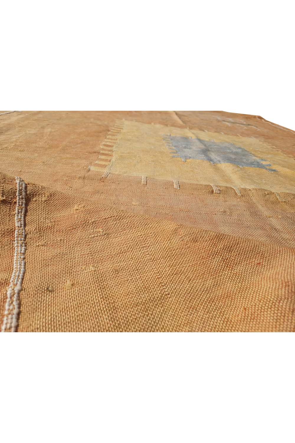 Hand Knotted Vintage Morocco Kilim Kilim Silk Area Rug 7.6 x 3.11 Ft