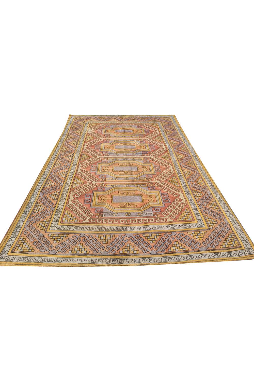 Hand Embroidered Needlework Vintage Kashmiri Textile Wall Hanging 5.10 x 3.9 Ft