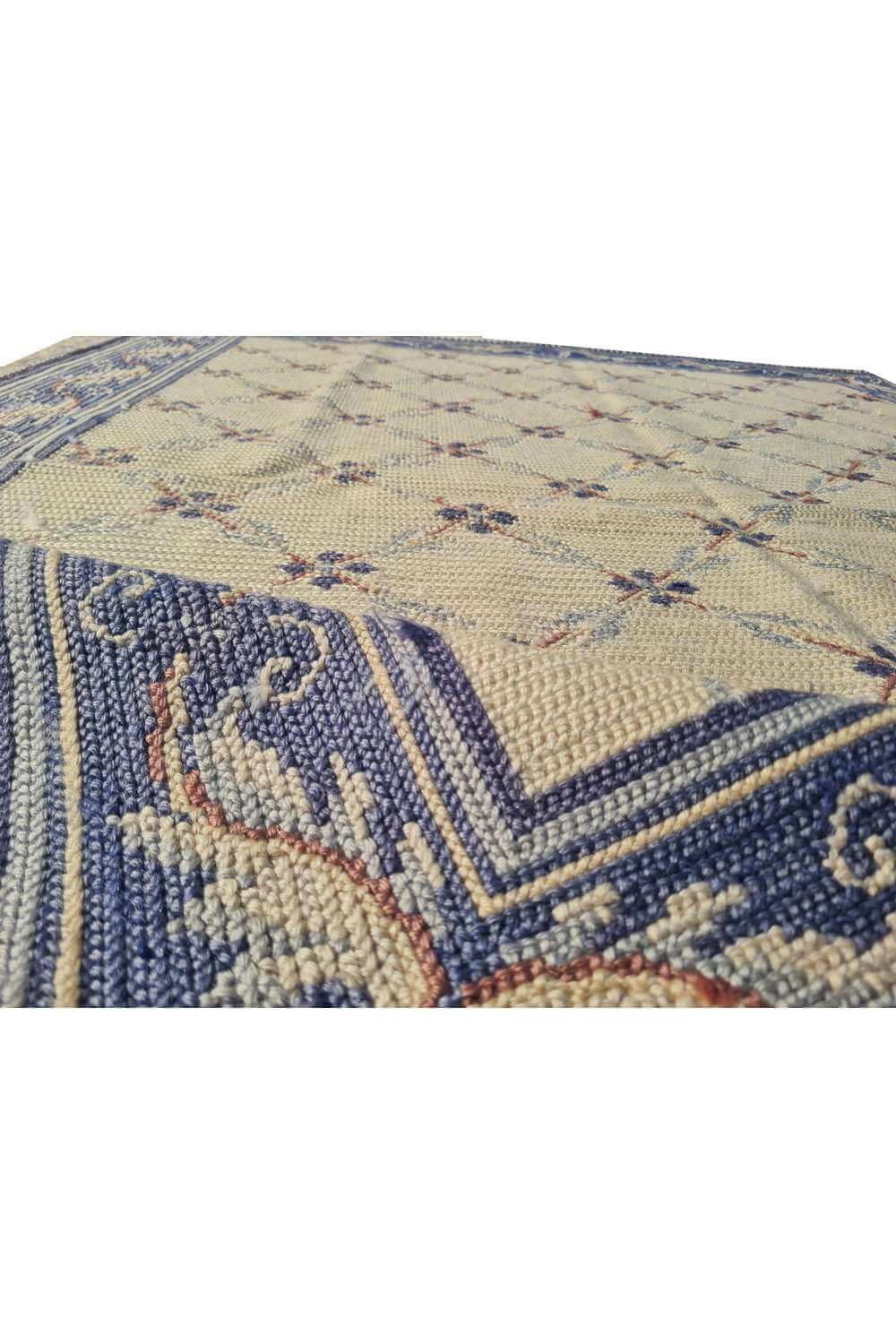 Hand Knotted Vintage Flat Weave France Kilim Kilim Wool Area Rug 6.3 x 4.3 Ft