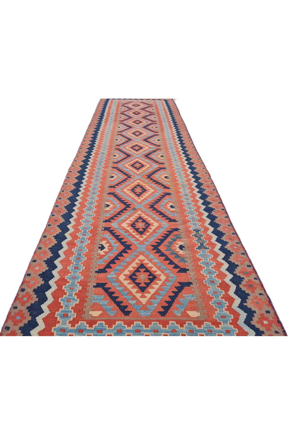 Amazing Hand Knotted Vintage Shrz Wool Area Runner Rug 9.3 x 2.5 Ft