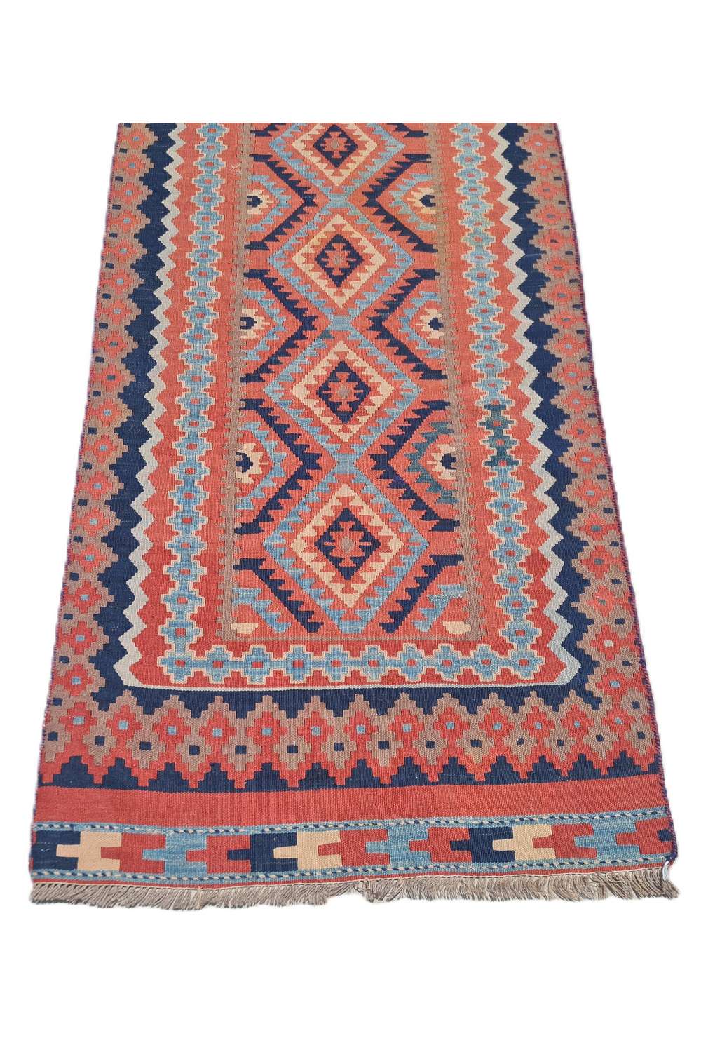 Amazing Hand Knotted Vintage Shrz Wool Area Runner Rug 9.3 x 2.5 Ft