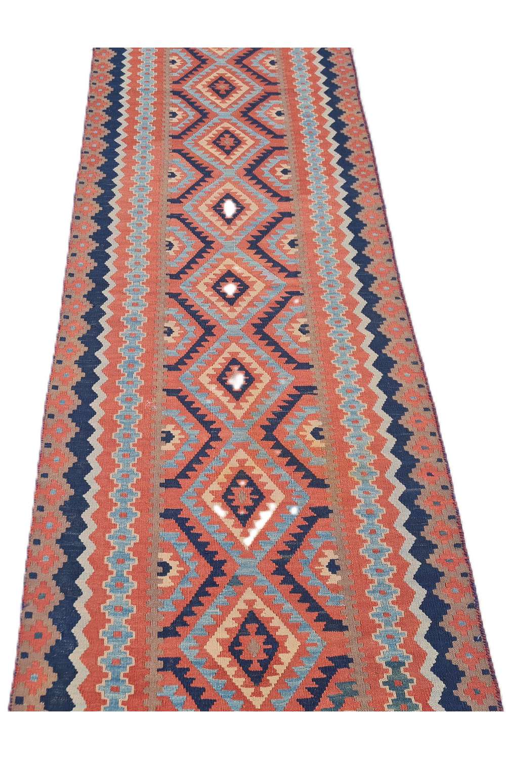 Amazing Hand Knotted Vintage Shrz Wool Area Runner Rug 9.3 x 2.5 Ft