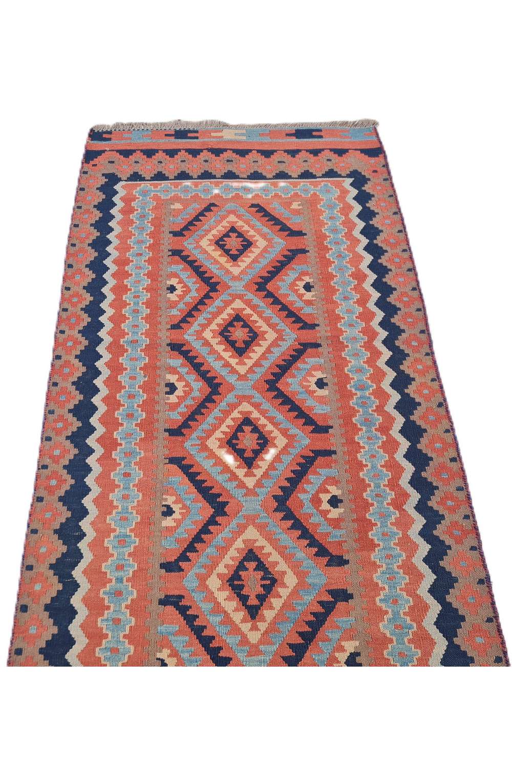 Amazing Hand Knotted Vintage Shrz Wool Area Runner Rug 9.3 x 2.5 Ft