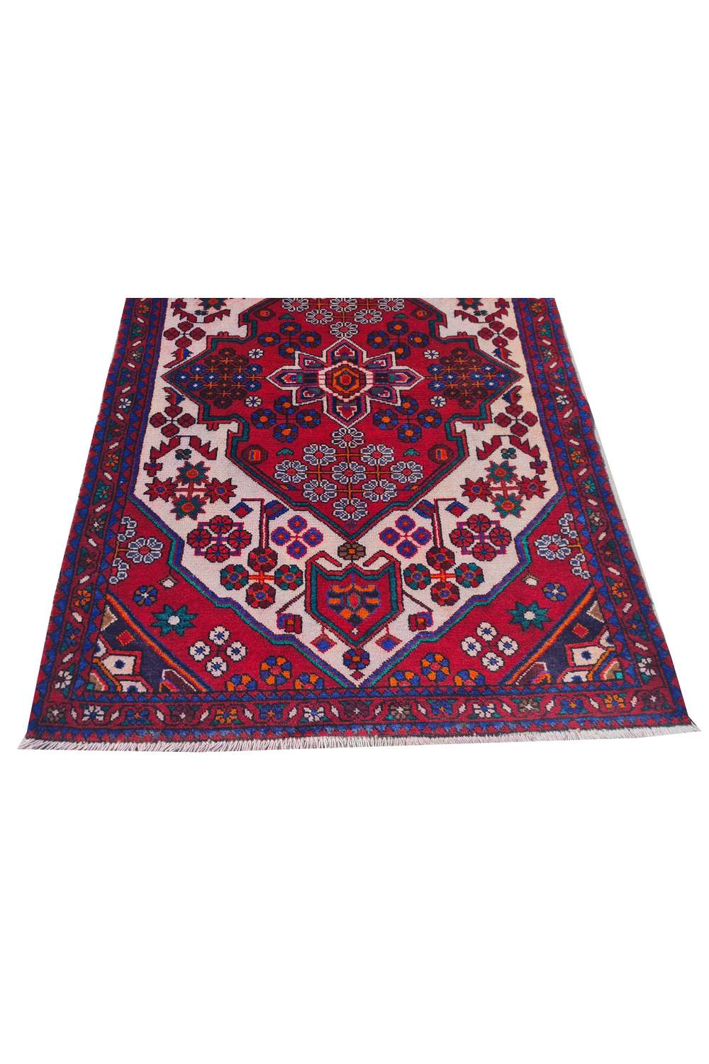 Amazing Hand Knotted Vintage Perian Hamadan Wool Area Rug 5.2 x 3.7 Ft