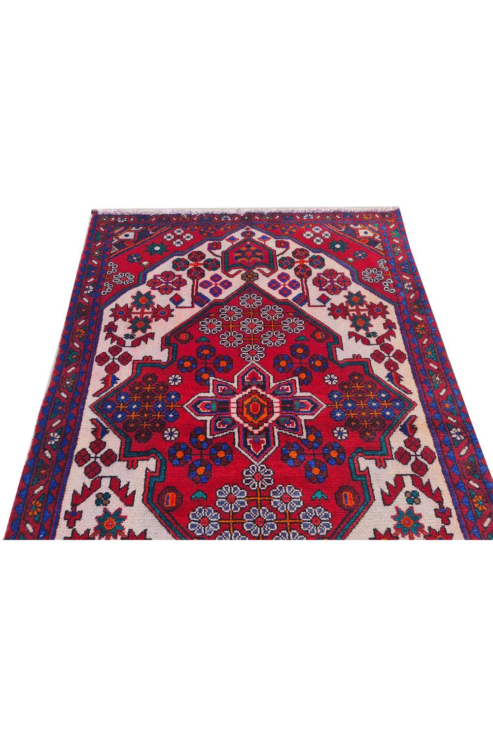 Amazing Hand Knotted Vintage Perian Hamadan Wool Area Rug 5.2 x 3.7 Ft