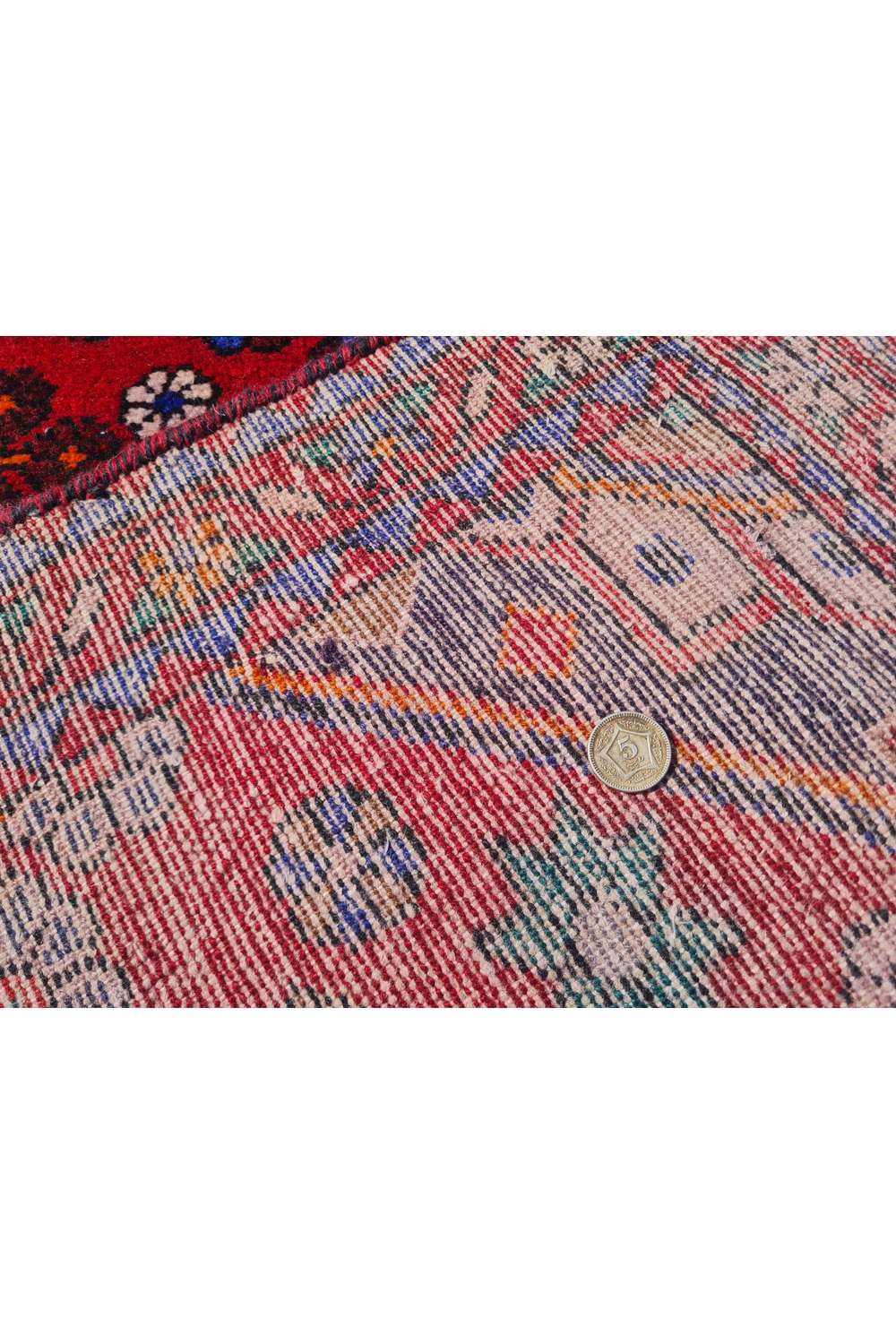 Amazing Hand Knotted Vintage Perian Hamadan Wool Area Rug 5.2 x 3.7 Ft