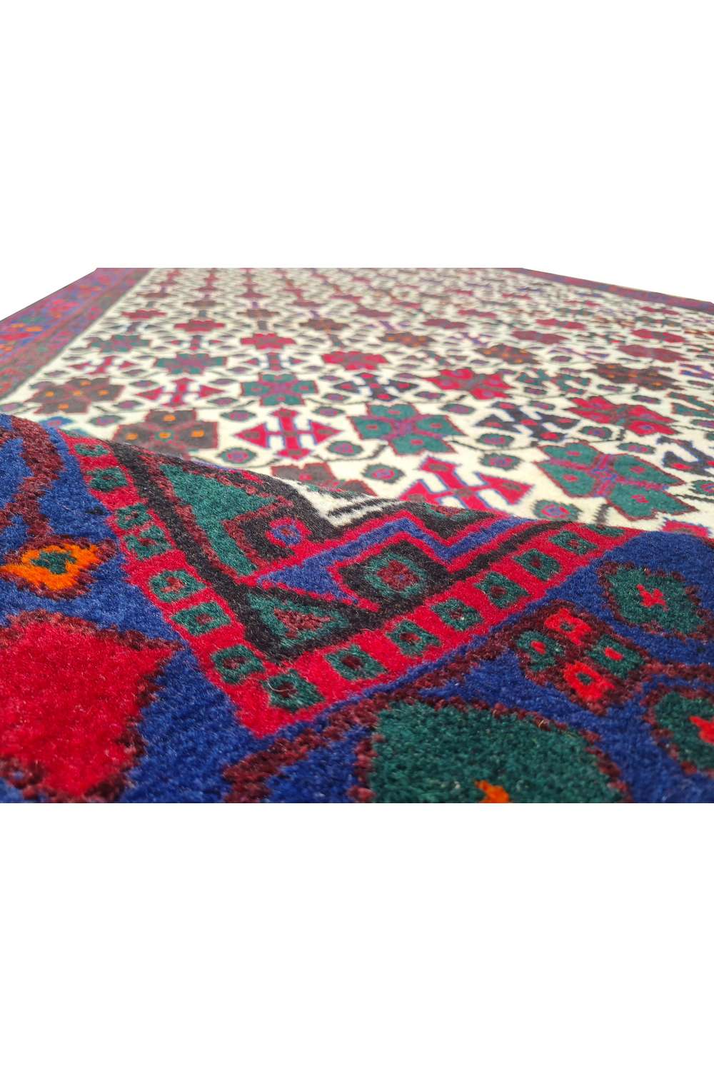Amazing Hand Knotted Vintage Persian Afshour Wool Area Rug 11.2 x 6.3 Ft